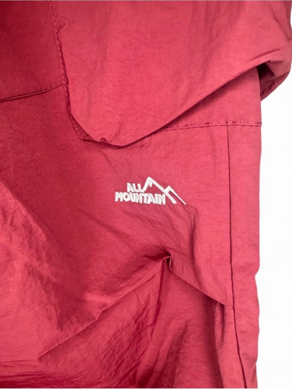 Women's Wide Leg Cargo Pants in Deep Red - Picture 4 of 6